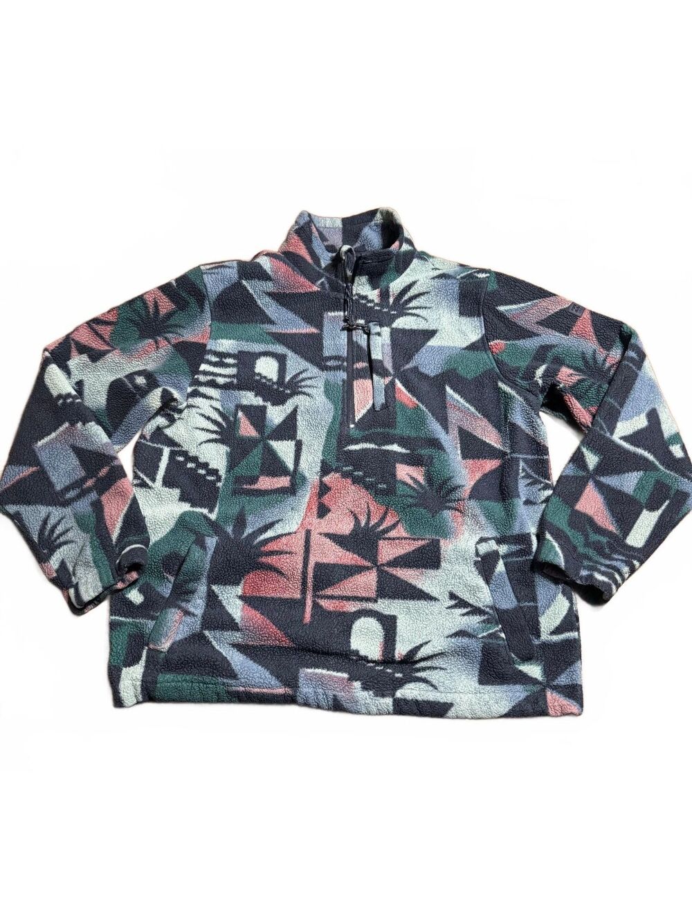 Billabong Mens Adventure Division 1/2 Zip Geometric Fleece Pullover XXL Tribal